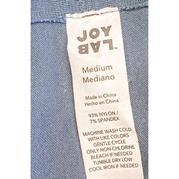 NWOT Joy Lab Seamless Blue High Waisted Lace Detail Ribbed Activewear Leggings M - Picture 7 of 7